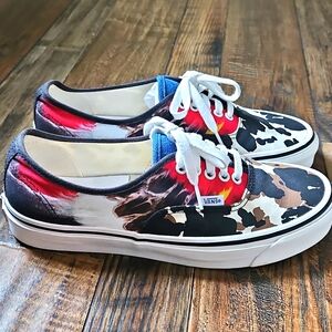 Vans Off The‎ Wall Artistic Camo / Cow Print Canvas  Sneakers. Size M- 9.5  W-11